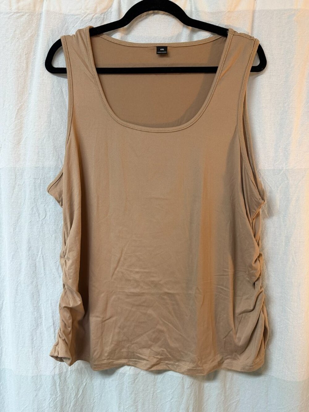 Ruched Square Neck Basic Tank